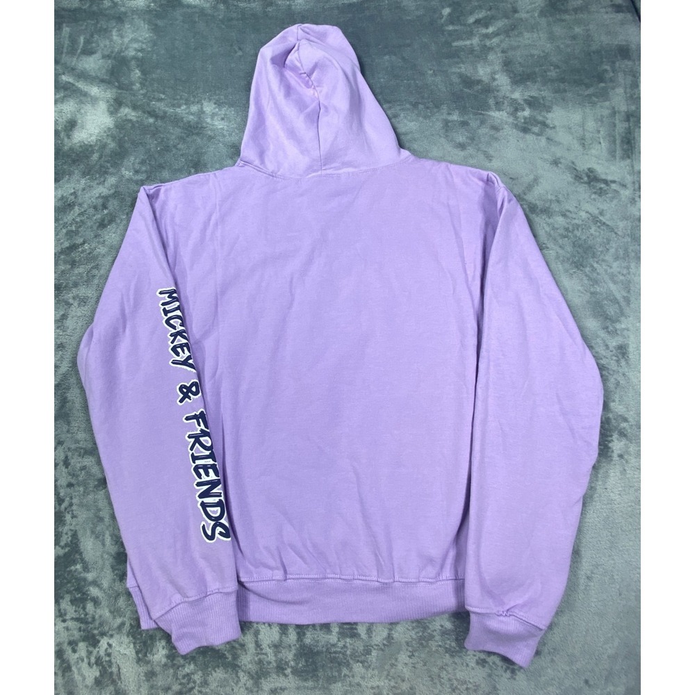 NWT Disney Mickey & Friends Hoodie Women Medium Lilac‎ Purple Long Sleeve Fleece - Picture 5 of 9
